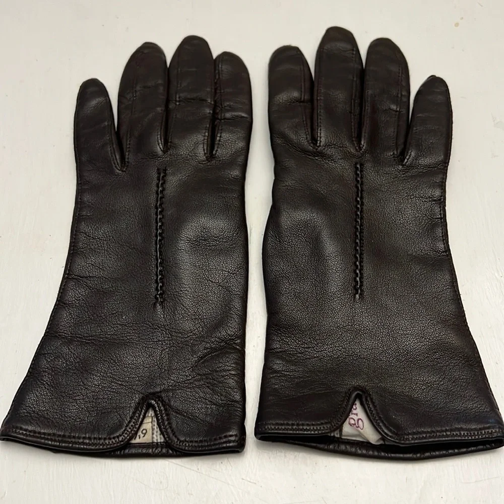 Grandoe Handstitched Italian Leather Women’s Gloves Size 6.5